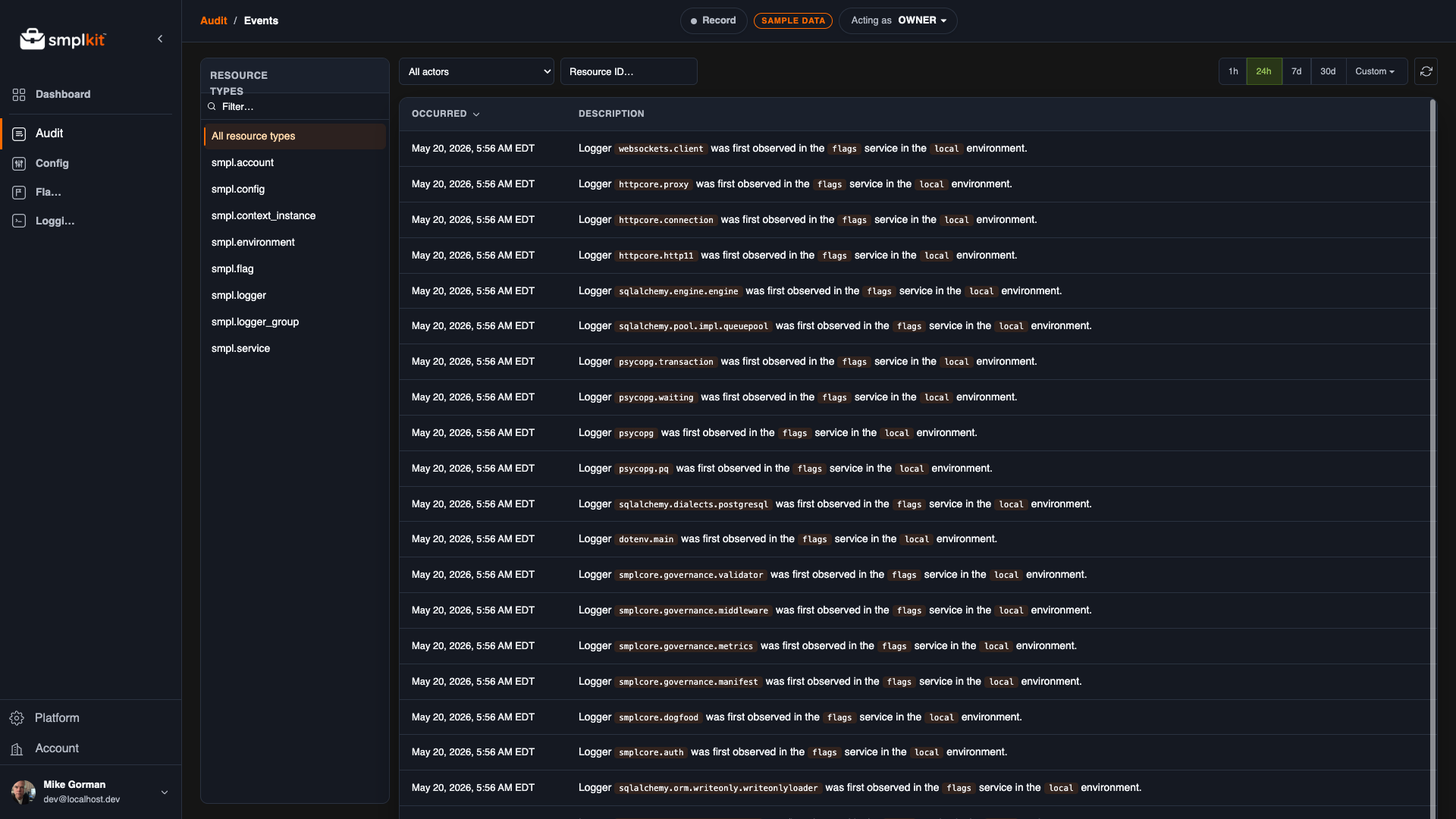 Smpl Audit screenshot